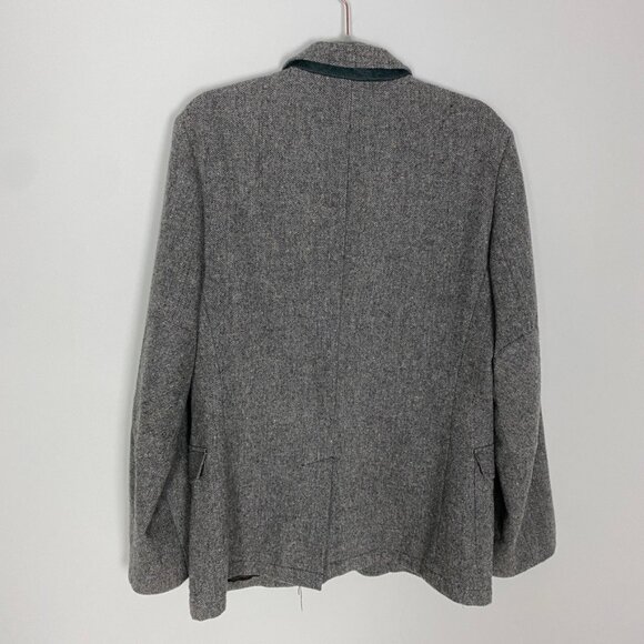 Gap Tweed Donegal Blazer Sport Coat Jacket Dusty Grey Utility Mens 40R - Picture 3 of 7